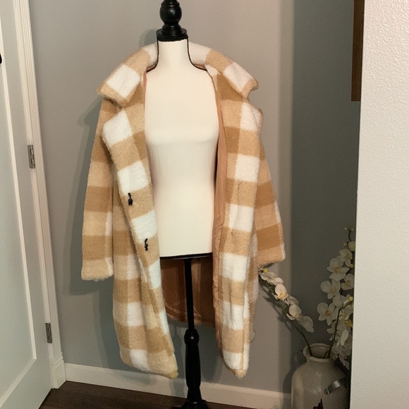 Steve Madden Sherpa Coat! Plaid! Size M, L, 3X! NWT! - Picture 5 of 12